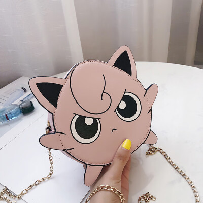 

2019 new cute child fun than Kaqiu girl shoulder bag tide casual fashion cartoon monster chain messenger bag