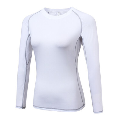 

Womens Casual T-Shirt Fitness Elasticity Clothing Long Sleeve Perspiration Female Clothes T Shirts Tops