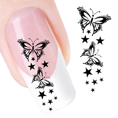 

Toponeto 3D Butterfly Water Transfer Slide Decal Sticker Nail Art Tips To Decoration