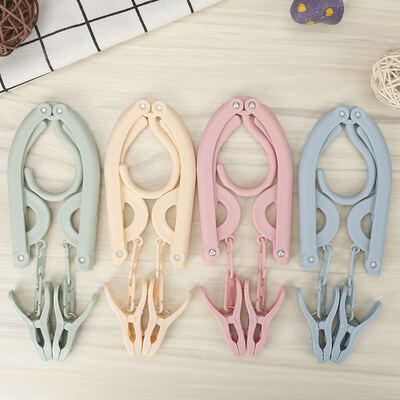 

Must be beautiful BUBM travel drying rack folding portable hanger non-slip magic hanger hook small clothes clip with clip LXYJ-J eight