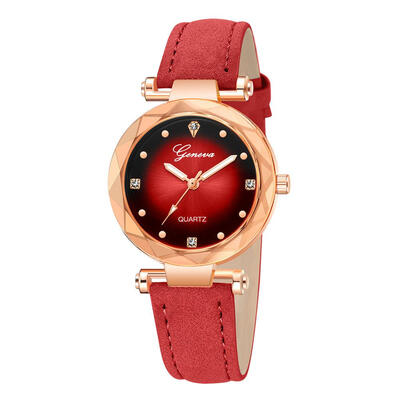 

Hot Selling Women Watch Geneva Brand Irregular Dial Ladies Quartz Wristwatch Exquisite Leather Strap Clock Zegarki Damskie50