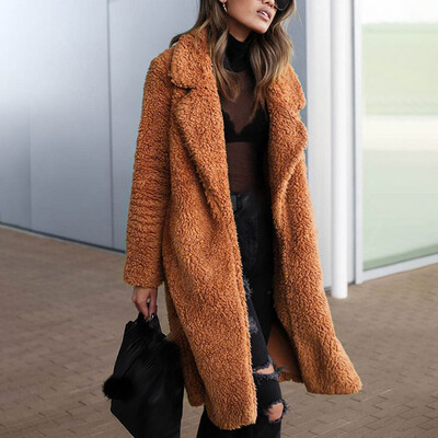 

Womens Loose Lapel Collar Tops Open Front Long Sleeve Party Jacket Sweater Coat