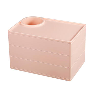 

Multi-Layer Rotatable Jewelry Storage Box Brush Holder Makeup Organizer