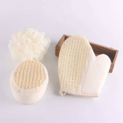 

Natural Ramie Skin Exfoliating Bath & Shower Mitt Glove Scrubber Loofah Wash