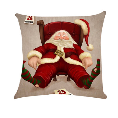 

Tailored Merry Christmas Square Home Car Decor Throw Pillow Case Sofa Waist Cushion Cover