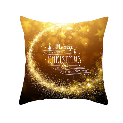 

Siaonvr Christmas Pillow Case Glitter Polyester Sofa Throw Cushion Cover Home Decor