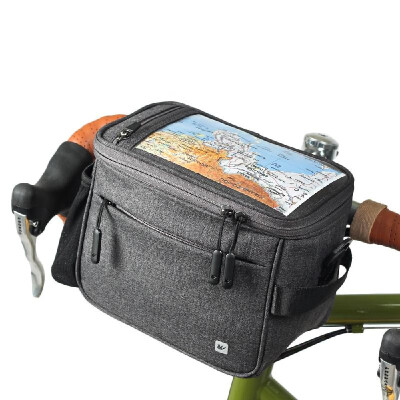 

45L Bike Handlebar Bag Waterproof Cycling Bicycle Handle Bar Front Bag Basket Shoulder Bag with Rain Cover