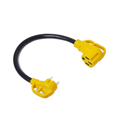 

60cm Marine Boat Adapter Cord 30 Amp Male to 50Amp Female 125V RV Electrical Converter Cable