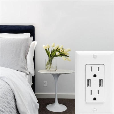 

TOPGREENER USB Type-C Fast Charger with 15A Electrical Wall Outlet Receptacle