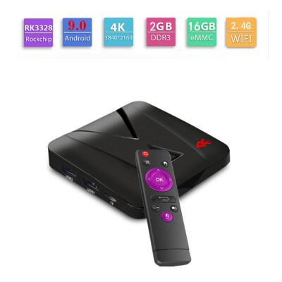 

Smart TV Box Android 90 2G 16G RK3328 Quad-Core DDR3 USB30 Media Player VP9 H265H264 Support 4K Video Play