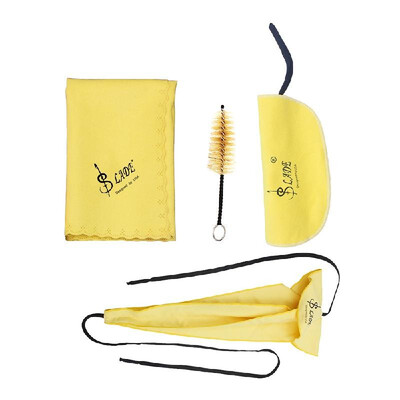 

Saxophone Sax Cleaning Care Kit 3pcs Cleaning Cloth Mouthpiece Brush Musical Instrument Maintenance Tool