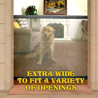 

Pet Dog Cat Mesh Barrier Magic Gate Door Guard Fence Enclosure Protection New