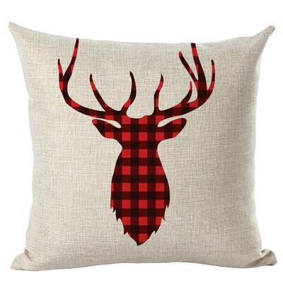 

Siaonvr Merry Christmas Pillow Cases Linen Sofa Cushion Cover Home Decor Pillow Core