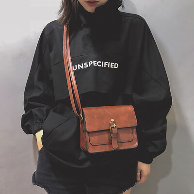 

Tailored Women Retro Oil Skin Small Square Bag Belt Pliers Shoulder Bag Messenger Bag