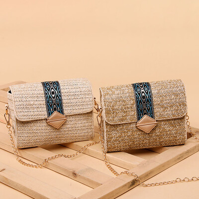 

Tailored Womens Fashion Woven Diagonal Cross-Bag Casual Beach Bag Wild Shoulder Bag