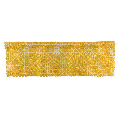 

Valance Grid Stripe Style Blackout Window Curtain Valances Short Semi-Sheer Curtains Rod Pocket Window Drapes for Kitchen Balcony