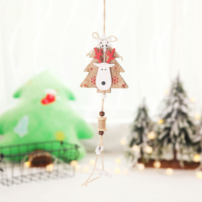 

Tailored Christmas Tree Deer Bell Wooden Pendant Christmas Decorations