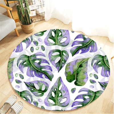 

Gobestart Tropical Plant Leaves Comfortable Living Room Childrens Room Carpet 40cm