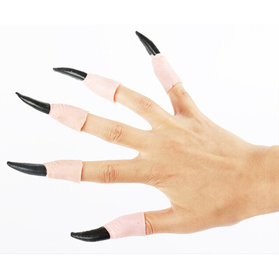 

Tailored 10Pcs Zombie Witch Fake Finger Nails Set Halloween Party Prop