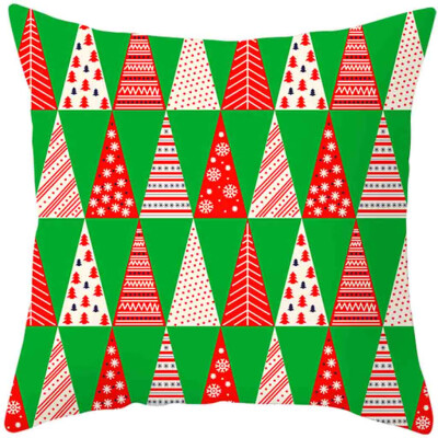 

Siaonvr 2020Merry Christmas Pillow Cases Cotton Linen Sofa Cushion Cover Home Decor