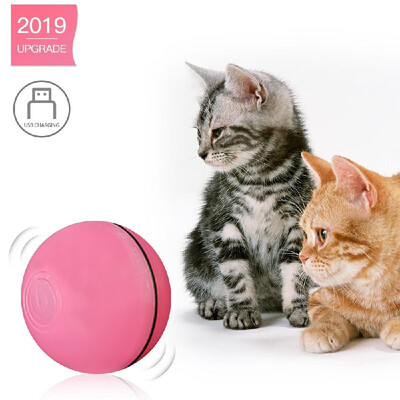 

Electric Interactive Cat Toy Ball Rolling Ball for Kitten Cats Exercise Chase LED Light USB Rechargeable Steering Automatically