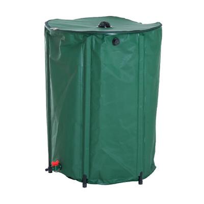 

60 Gallon Portable Rain Barrel Water Collector Tank Collapsible Runoff