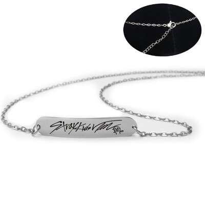 

Kpop Straykids Stray Kids Pendant Necklace Fashion Jewelry Silver Titanium Chain Necklaces & Pendants Highlight Your Collarbone