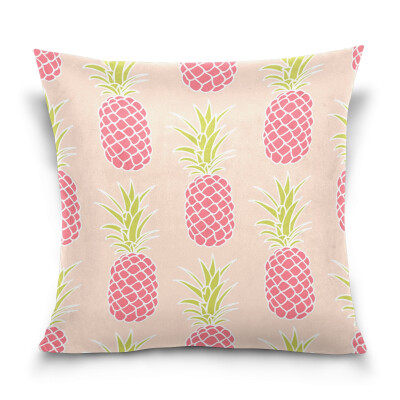 

ALAZA Throw Pillow Cover 16 X 16 inch Christmas Gift Cushion Cover with Pineapple Pattern Printed Pillowcase