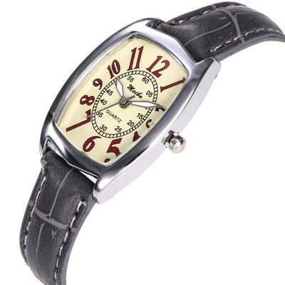 

Womens Casual Watch Leather Strap Stainless Steel Wristwatch Woman Simplel Elegant Red Watches For Lady Reloj Mujer