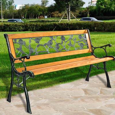 

GOPLUS 49 12" Patio Park Garden Porch Chair Bench