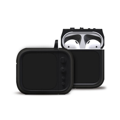 

For AirPods Earphone Retro Chic TV Shape Soft Silicone Shock Proof Protective Case