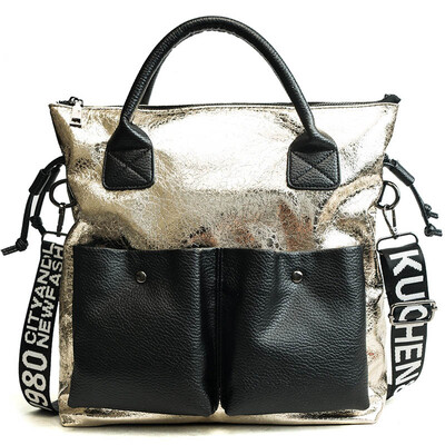 

Large Capacity Women Bags Fashion Shopping Bag Double Pocket Girl Casual Tote 2018 Young Lady Handbags Shoulder Bag