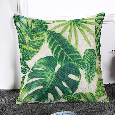 

〖Follure〗Pastoral Style Square Pillow Cover Cushion Case Toss Pillowcase Hidden Closure