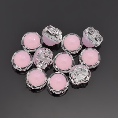 

Sew on Taiwan Acrylic Garment Accessories Half Round Pink 12x8mm Hole 1mm