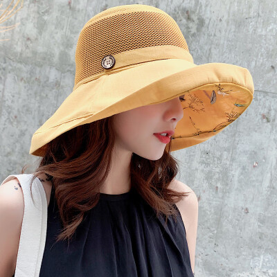 

Hat Lady Summer Sunshade Hat Korean Tide Foldable Sun Hat Lady Summer Travel Sand Hat