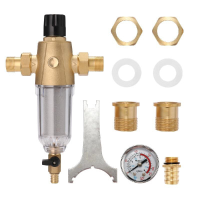 

1inch 34" Loose Joint Siphon Backwash Pre-Filter Adjustable Pressure House Water Purifier System