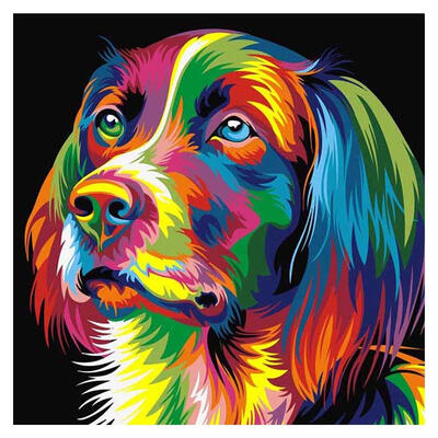 

5D DIY Diamond Painting Colorful Dog Cross Stitch Embroidery Mosaic Kits