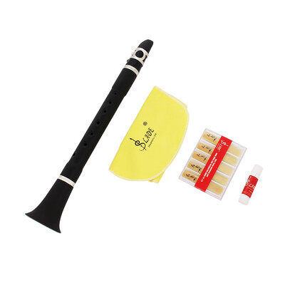 

Mini Lower B Black ABS Clarinet&Cork Grease Yellow Cleaning Cloth Reeds Instrument Set