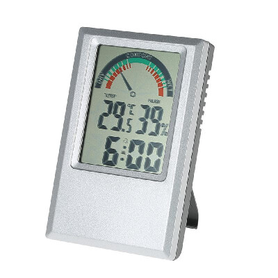 

°C°F Digital Thermometer Hygrometer Temperature Humidity Meter Alarm Clock Max Min Value Comfort Level Display