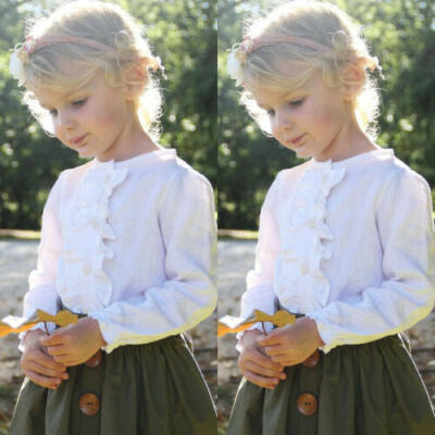 

USA Toddler Kids Baby Girls Tops T-shirt Skirt 2pcs Outfits Clothes Casual wea