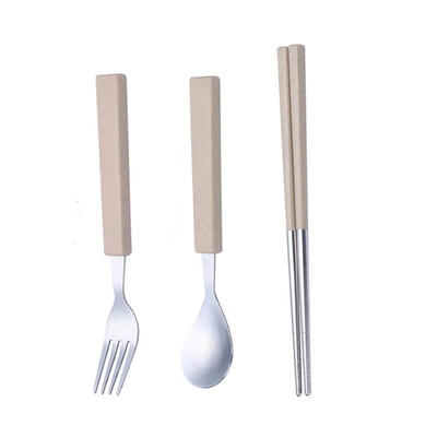 

3pcs Stainless Steel Cutlery Set Fork Spoon Chopsticks Travel Tableware