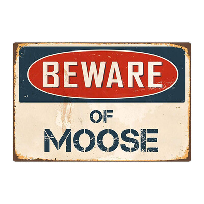 

Toponeto BEWARE Of Metal Sign Flag Plaque Bar Club Cafe Garage Wall Decor Art