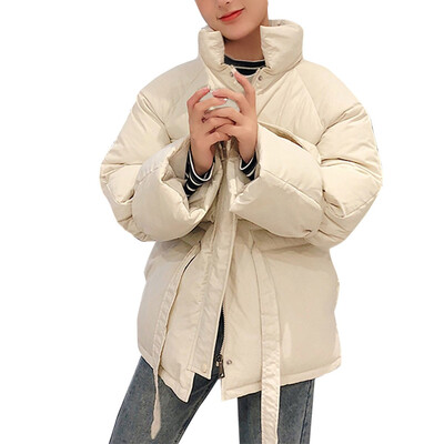 

Toponeto Women Winter Warm Thick Outerwear Hooded Coat Slim Cotton-padded Jacket