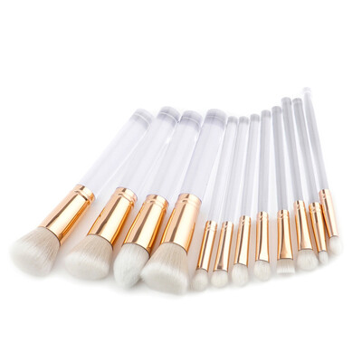

Toponeto New 12Pcs Pencil Foundation Eye shadow Makeup Brushes Eyeliner Brush