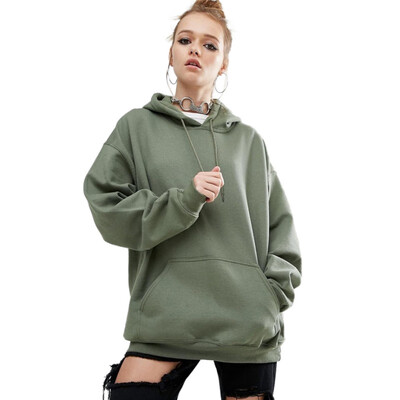 

New Hoodie Pocket Hip Hop Solid Color Hooded Hoodies&Sweatshirts Plus Size Harajuku Casual Thick Loose Pullover