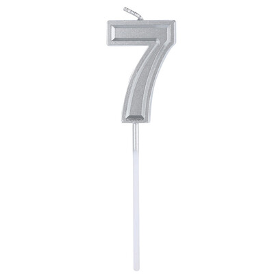 

Toponeto Silver Number 1 Birthday Numeral Candles Number Cake Decor for AdultsKids Party