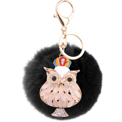 

Rex rabbit hair owl bag plush hair ball mobile phone pendant small gift jewelry