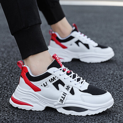 

Summer sports&leisure couple white shoes mens net shoes breathable white old mans shoes Korean version of the trend of wild tide shoes