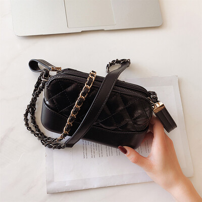 

Senior sense bag foreign-style chic Lingge chain bag 2019 new simple womens bag shoulder bag messenger bag tide