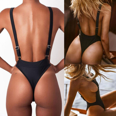 

Roseonmyhand Women Jumpsuit Push-Up Padded Bra Beach Bikini One Piece Sexy Swimwear